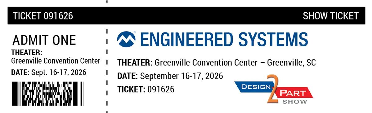 Design-2-Part Show ticket